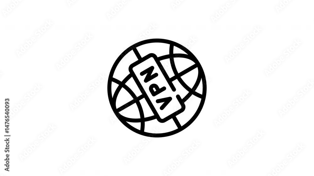 icon line motion graphic vpn connection icon line motion graphic vpn connection