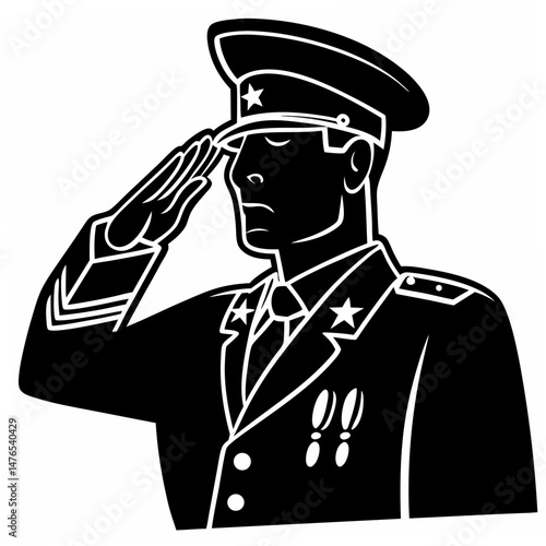  man saluting