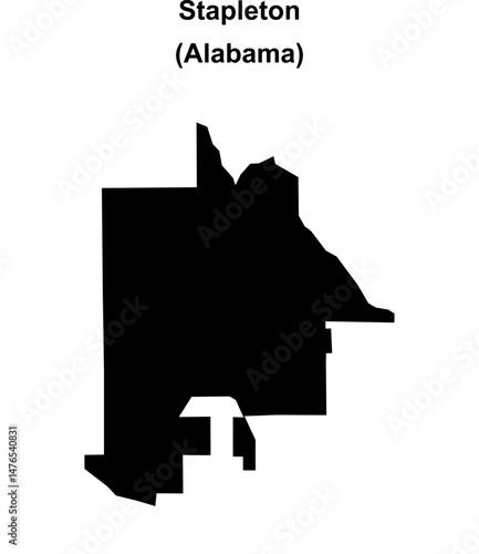 Stapleton (Alabama) blank outline map