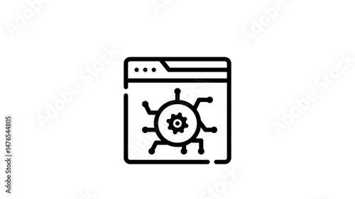 icon line motion graphic malware