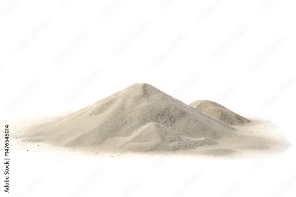 Fototapeta premium Pile of Light Beige Sand Isolated on Black Background