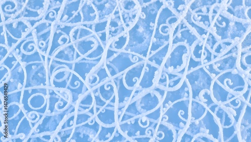 Intricate Frost Pattern on Window Glass – Winter Ice Crystal Abstract Texture