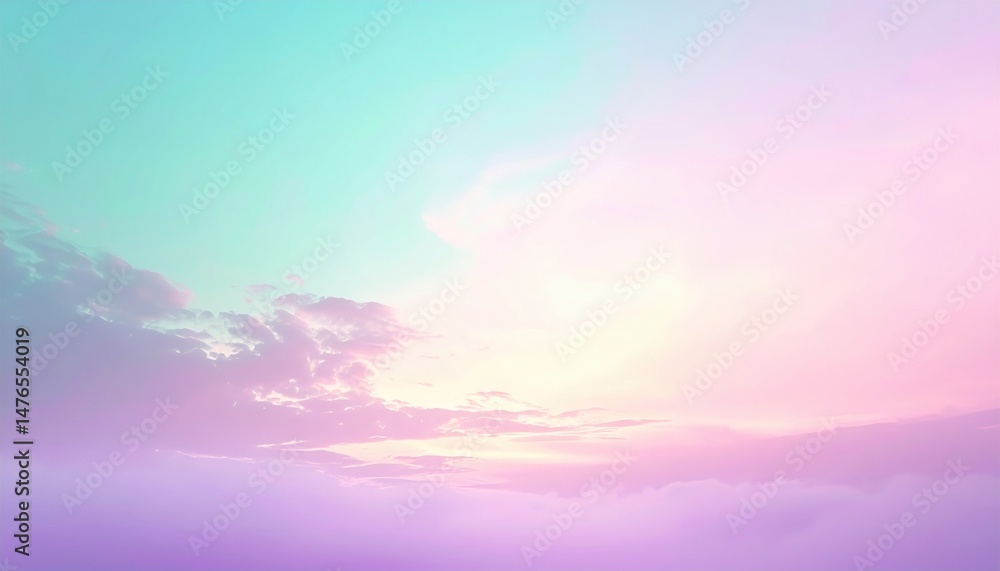 Obraz premium Sunset sky view over clouds nature landscape serene environment aesthetic concept for tranquility