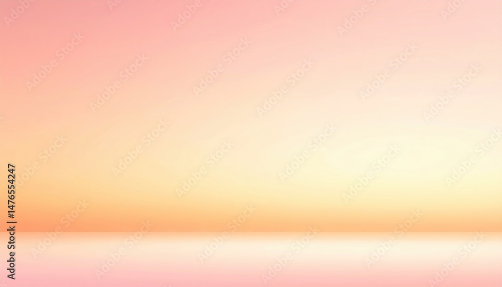 Obraz premium Calm sunset reflection tranquil beach photography serene atmosphere wide angle nature's beauty