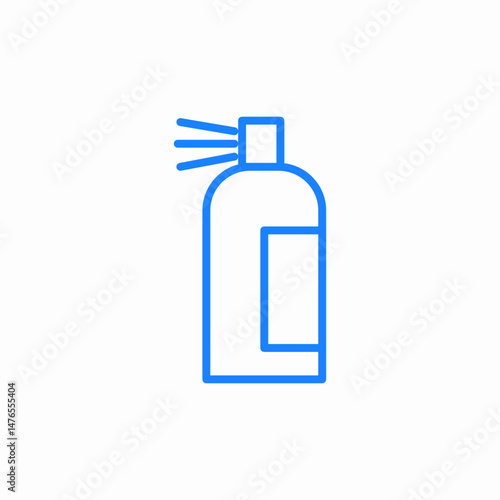 aerosol can with spray stream icon sign vector