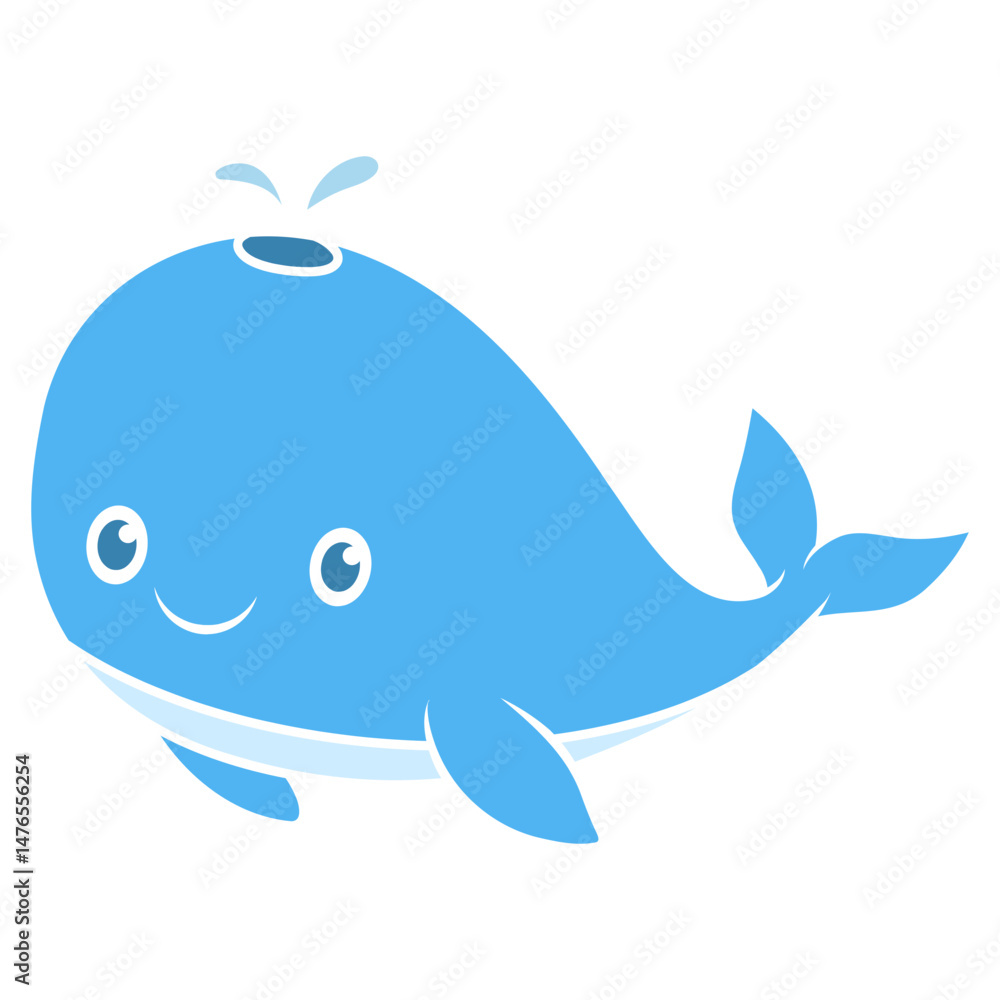 Obraz premium whale fish vector illustration