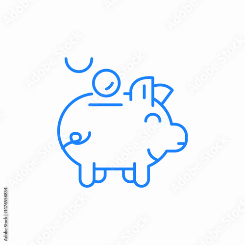 piggy bank savings icon sign vector
