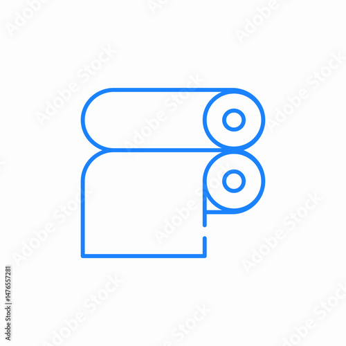 printing roller machine icon sign vector