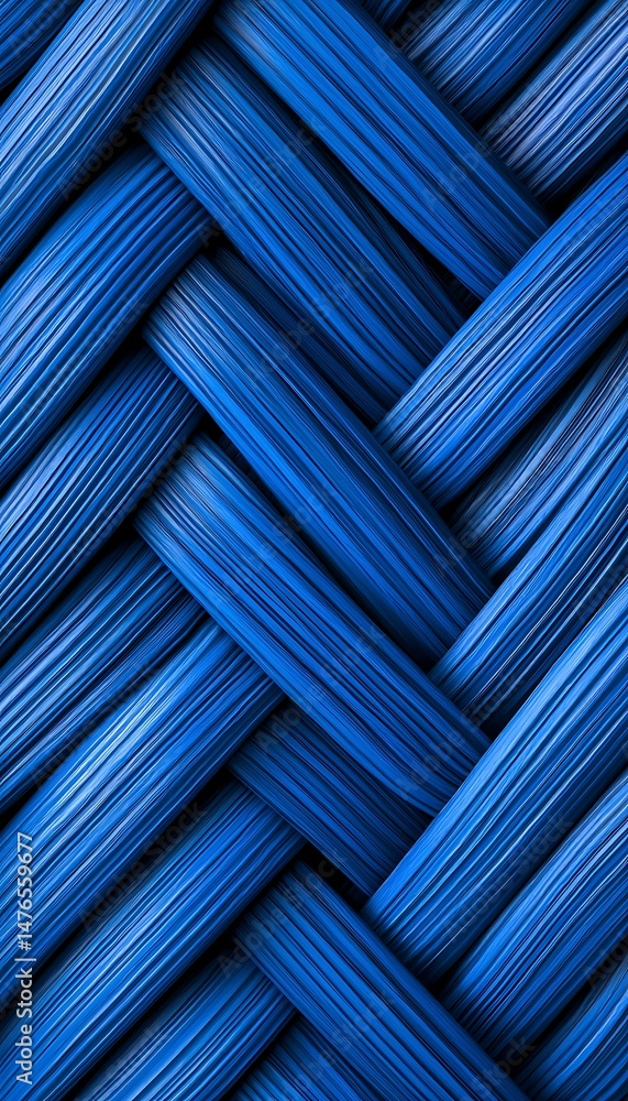 Woven Blue Pattern Closeup Woven Blue Pattern Closeup