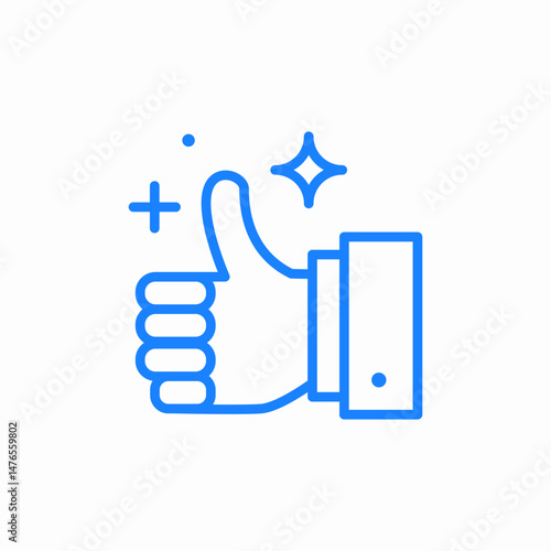 thumbs up approval icon sign vector