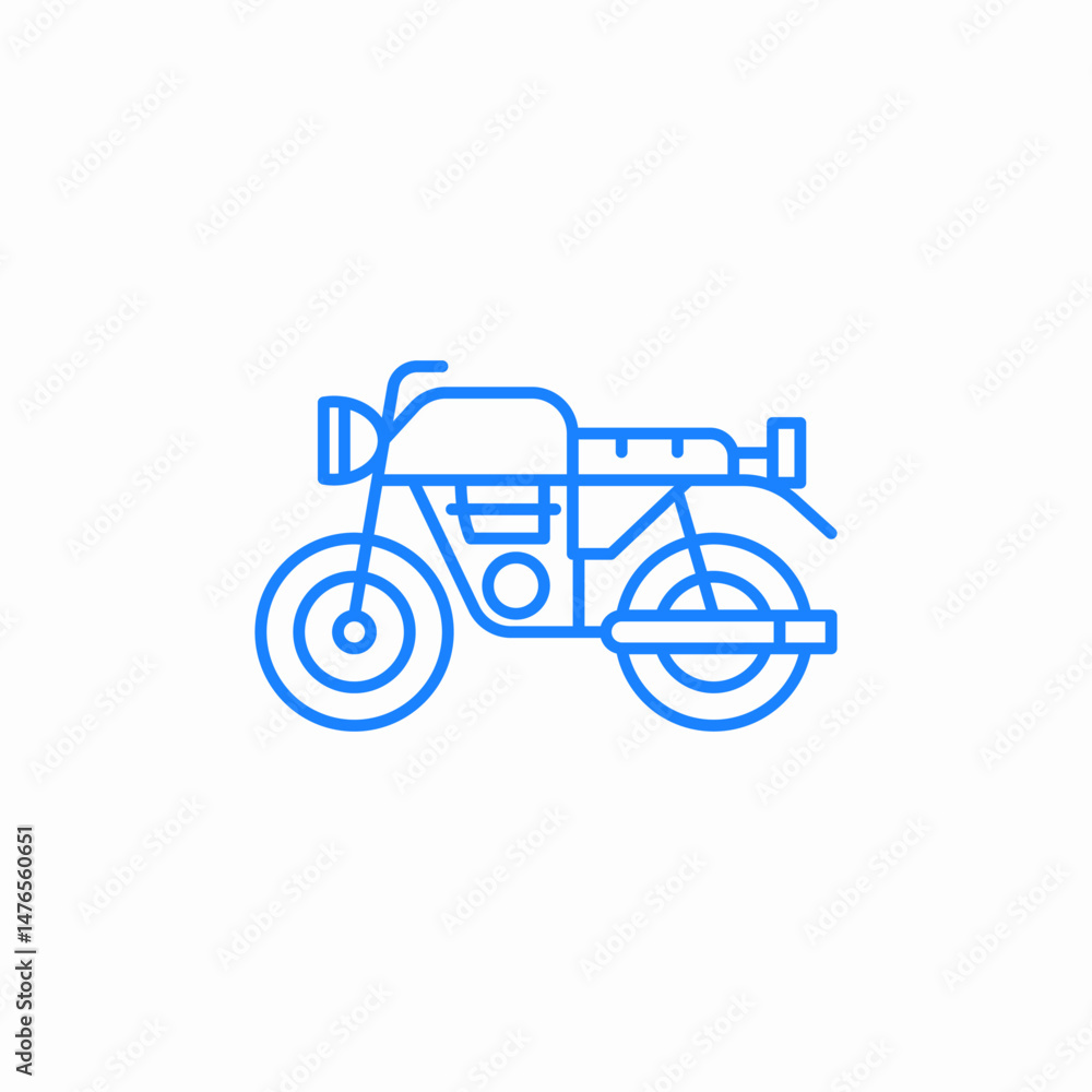 Fototapeta premium vintage style motorcycle icon sign vector