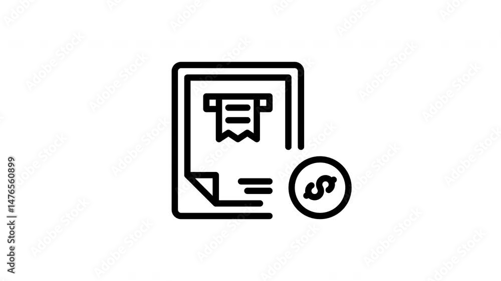 icon line motion graphic performance data icon line motion graphic performance data