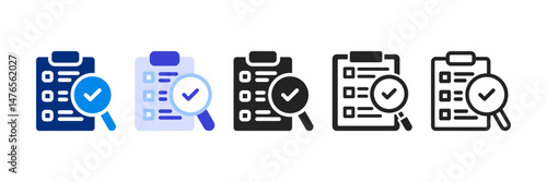 Evaluation  Icon Set Different Style Collection 