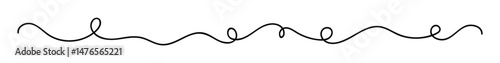 Line squiggle loopy vector decoration element	