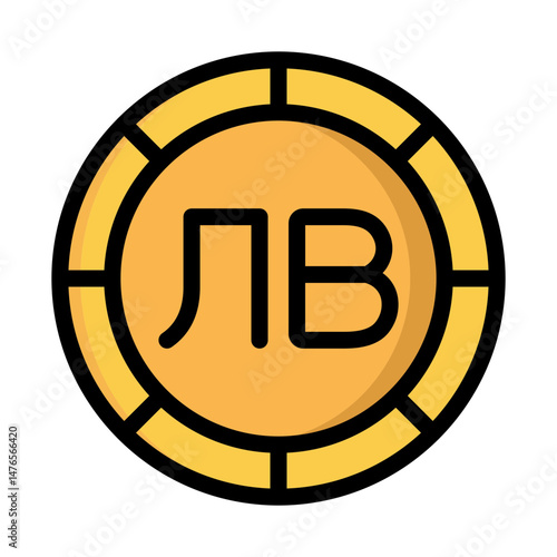 Bulgarian Lev Coin Icon