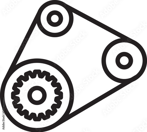 V-Belt vector icon