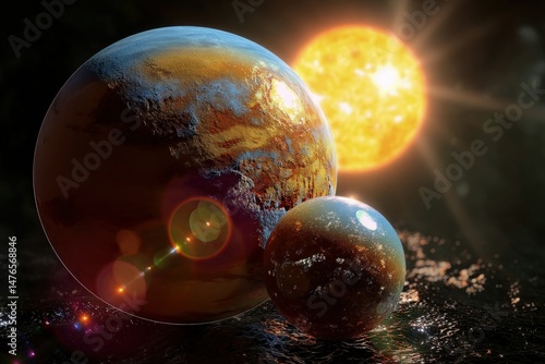 Exoplanetary System with a G-Type Star Celestial