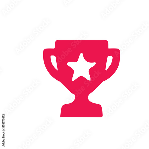 Simple, stylized trophy icon with a star