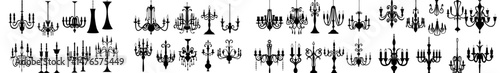 Chandelier profiles, vintage home lighting and equipment for illumination are available, including retro ceiling lamps with modern silhouettes and antique or luxurious chandeliers adorned with