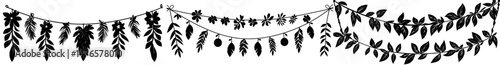 Tropical liana or creeping jungle tree and bindweed plant with curly tendrils and rainforest monstera leaves embody modern icons amidst jungle forest settings