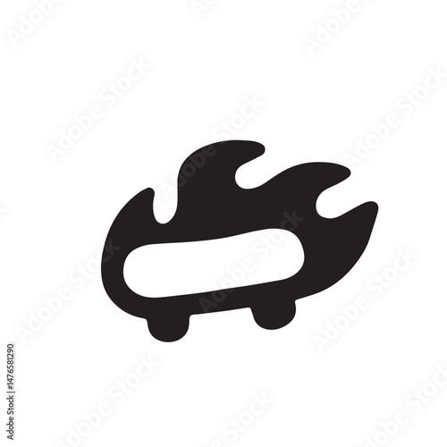 Abstract flame-like shape