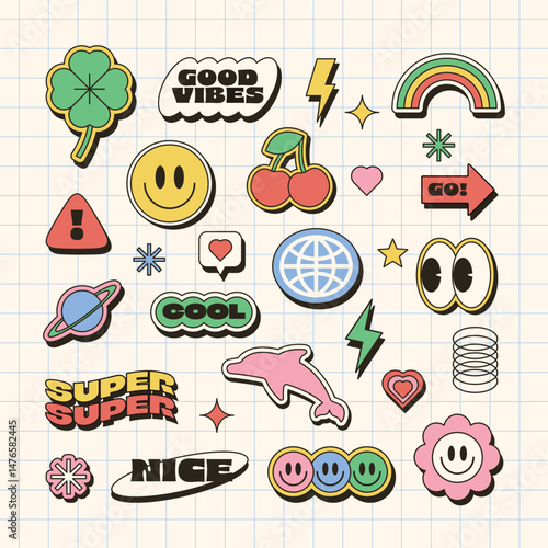 Vintage Retro Kitchen y2k Sticker Icon Illustration