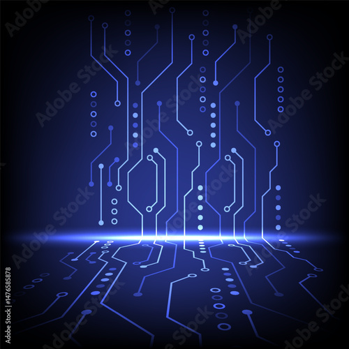 Digital circuit background technology concept. Design for  board digital, network, machine learning.