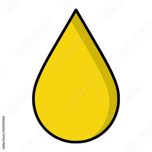 canola oil drop nature flat color vector illustration template design
