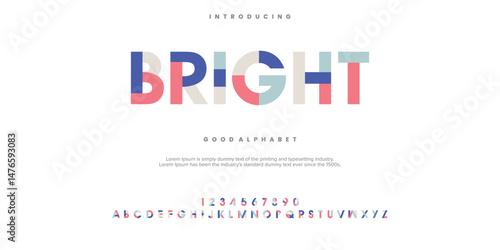 Free Download Bright Modern minimal abstract alphabet fonts. Typography logo creative font. vector illustration - GFXLoad