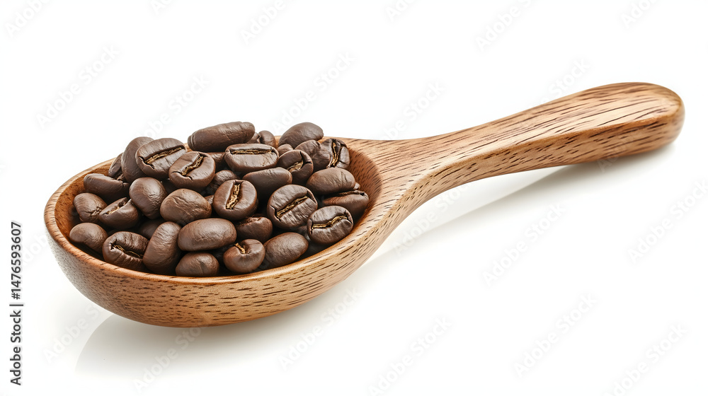 Fototapeta premium A Pile of Coffee Beans with spoon