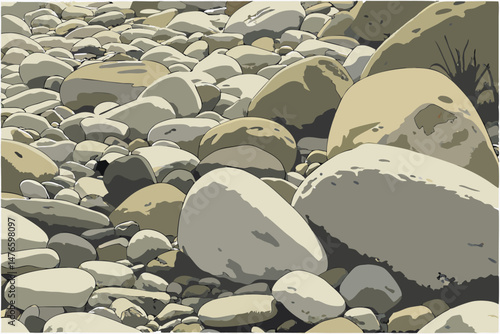 121 mediumrocks, photorealistic, high detail, 3d lighting, shadows, intricate details, physically accurate, natural colors, textures, smooth transitions, well-defined edges, round shapes, varied shape