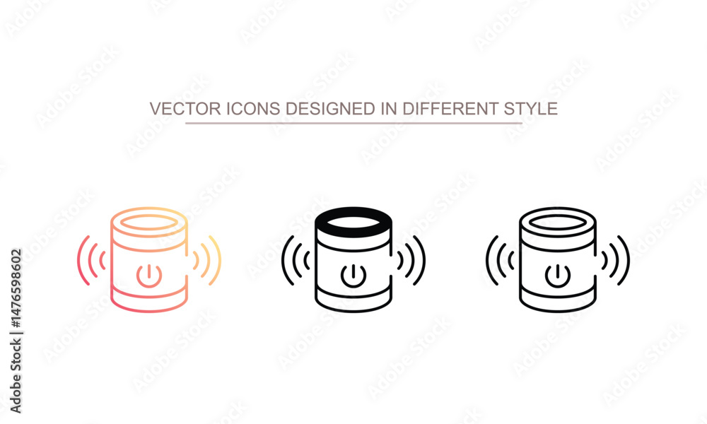 AI Smart Speaker icon design with white background stock illustration AI Smart Speaker icon design with white background stock illustration