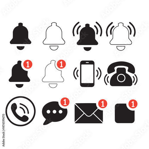 communication icons set