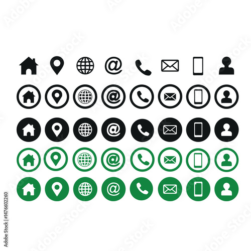 colorful contact icon design.
