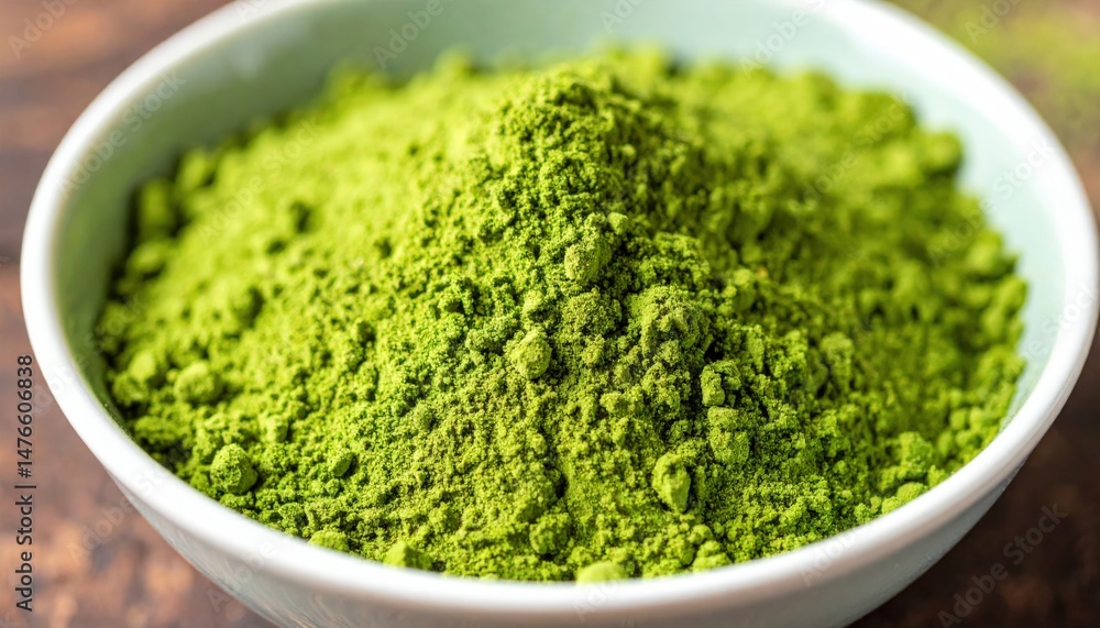 Mixing green matcha powder for culinary delights kitchen food photography bright vibrant healthy living Mixing green matcha powder for culinary delights kitchen food photography bright vibrant healthy living