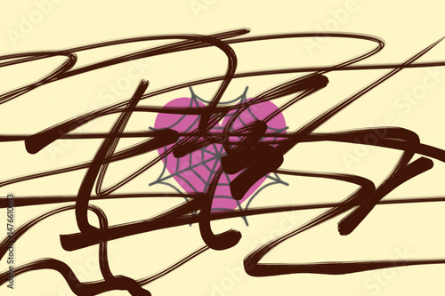 worn heart background