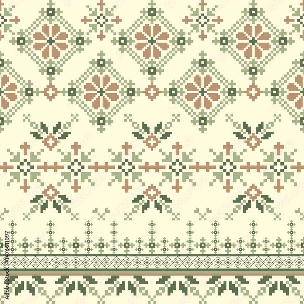 Geometric pixel art pattern. Abstract pixel art geometric pattern design for fabric, carpet, tile, clothing, embroidery, needlepoint and background. Vector pixel art seamless motif Native American. Geometric pixel art pattern. Abstract pixel art geometric pattern design for fabric, carpet, tile, clothing, embroidery, needlepoint and background. Vector pixel art seamless motif Native American.