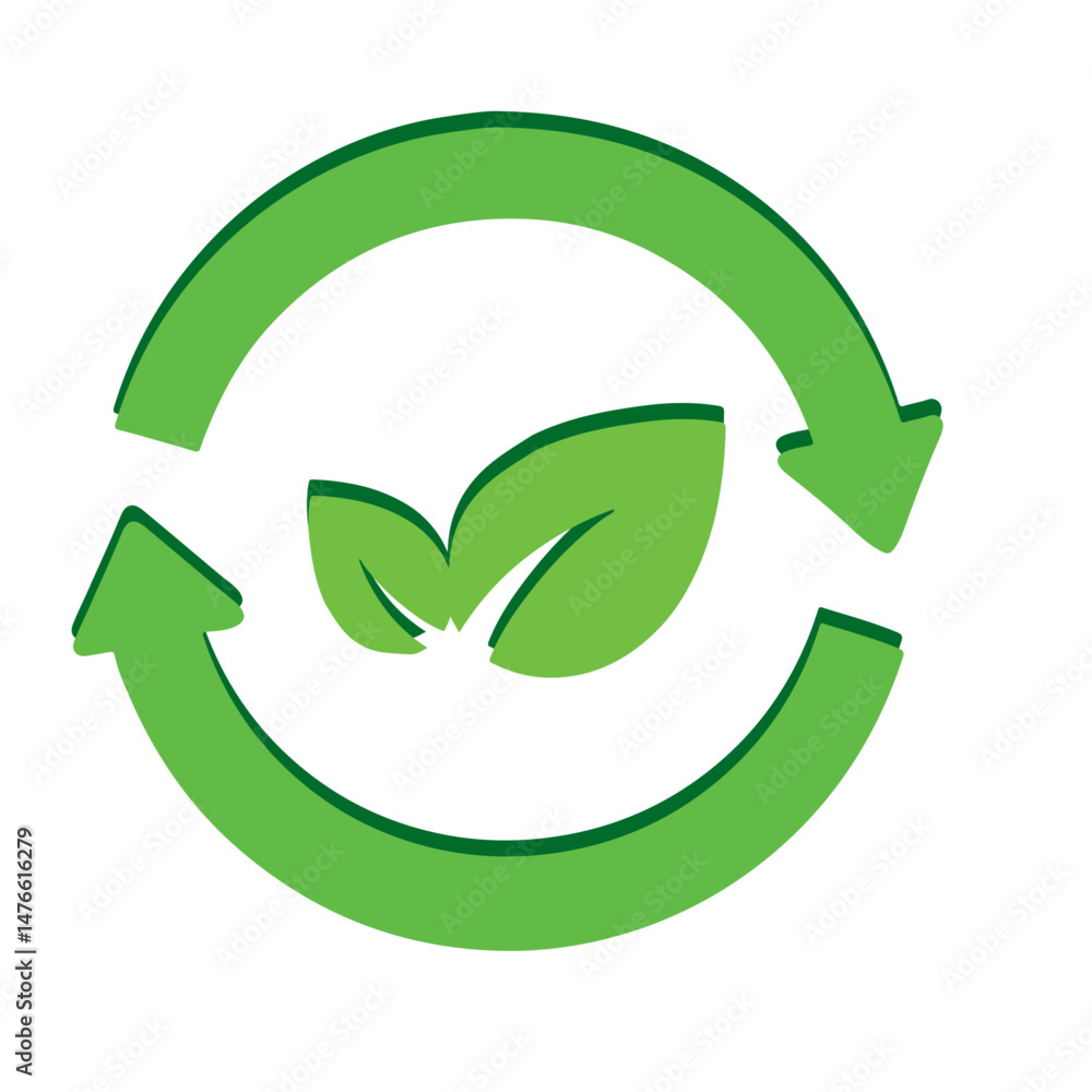 Obraz premium green recycle symbol