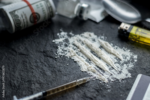 Konstfotografi drugs addict problem concept
