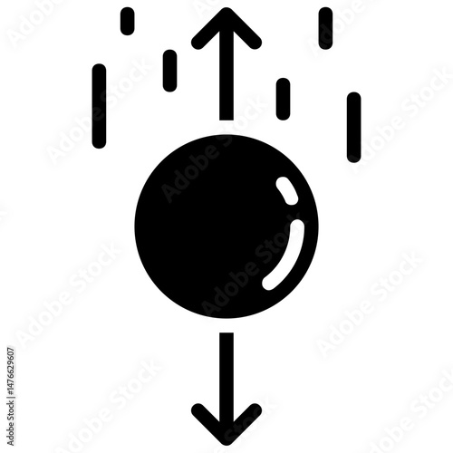 acceleration vector glyph icon