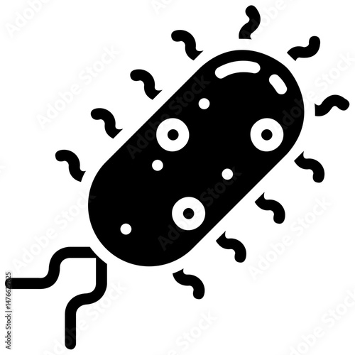 bacteria vector glyph icon