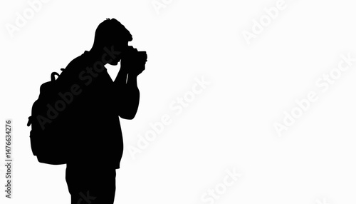 Silhouette of a photographer capturing a moment, creative expression