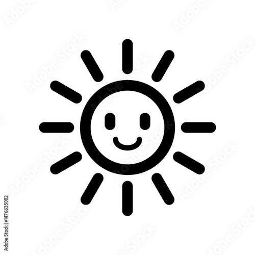 太陽のキャラクターのアイコンイラスト