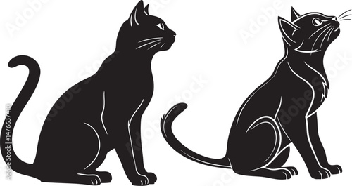 Cute and Playful Cat Vector Illustration