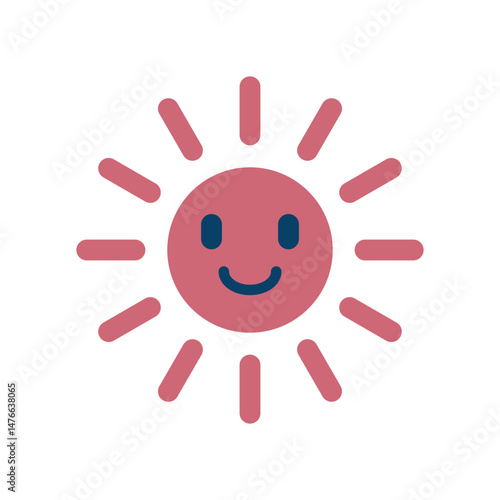 太陽のキャラクターのアイコンイラスト