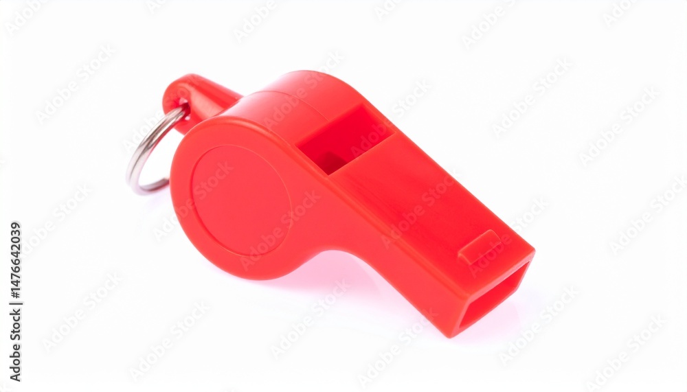 red whistle isolated on white background red whistle isolated on white background