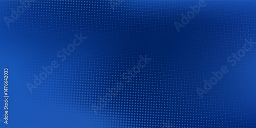Modern halftone texture blue background in geometric style abstract simple art