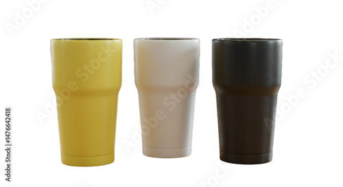 Wallpaper Mural Three colorful tumblers on black backdrop Torontodigital.ca