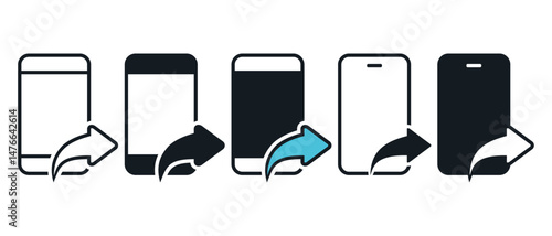 Share phone file data icon. Illustration vector