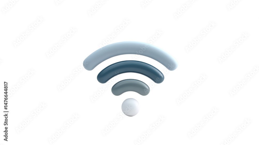 Obraz premium Enhancing connectivity wifi signal icon digital design minimalist style modern environment abstract viewpoint